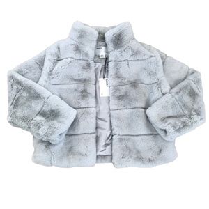 ⭐️BAILEY 44⭐️Brand New NWT Faux Fur Light Grey Winter Fur Coat Jacket Women's XL